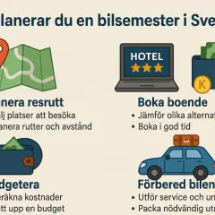 Planera din roadtrip i Skåne: karta, hotellbokning, budget och bilförberedelser.