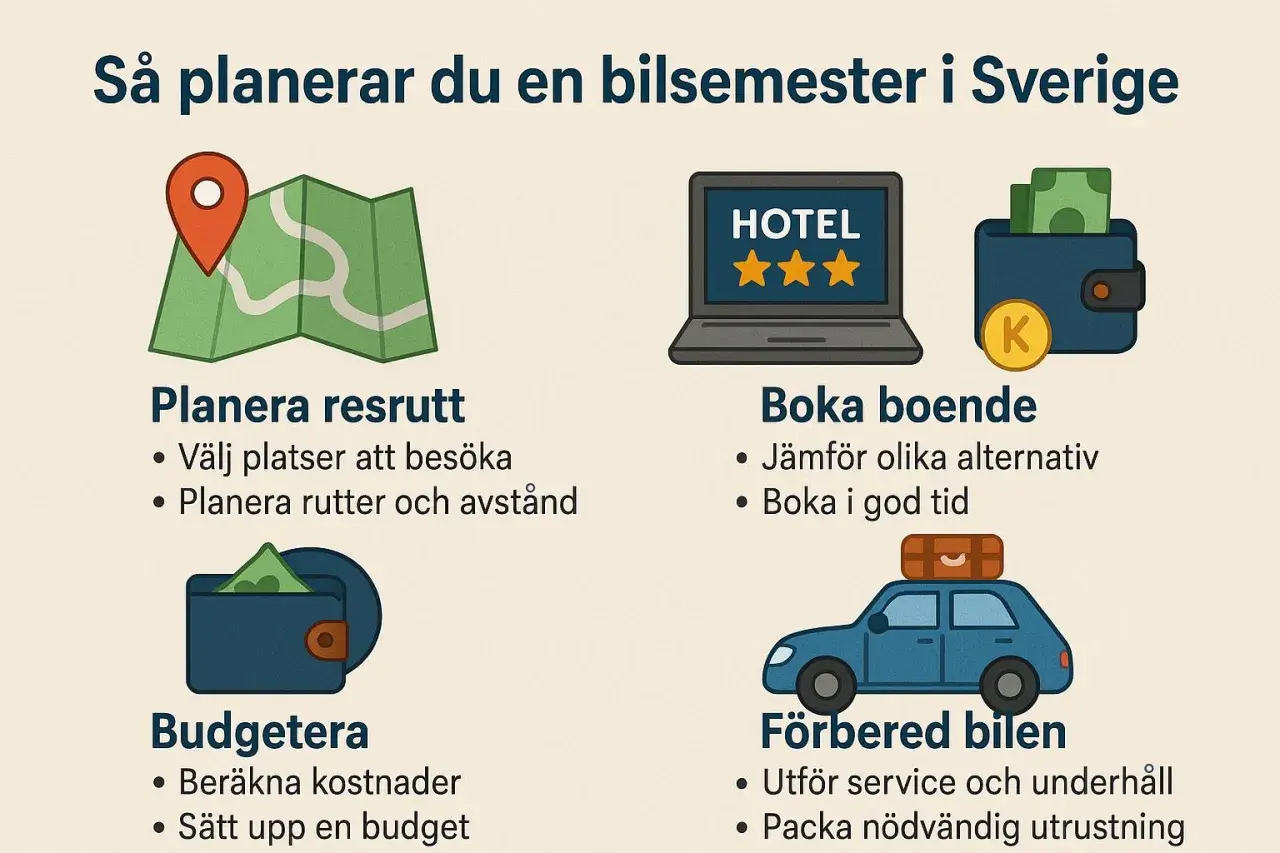 Planera din roadtrip i Skåne: karta, hotellbokning, budget och bilförberedelser.